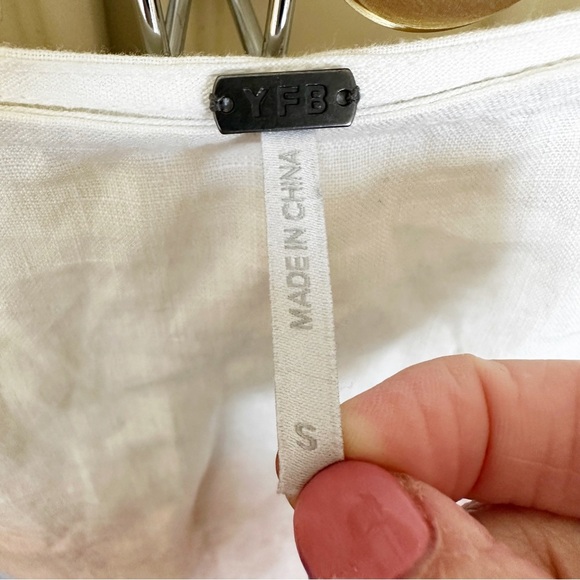 Young Fabulous & Broke Women’s Flutter Dip Dye Linen Ruffle Wrap Mini Skirt Sz S - Picture 11 of 13